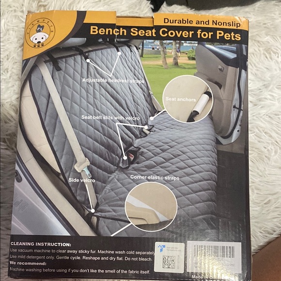 Gray Bench Seat Cover for Pets - Picture 1 of 1